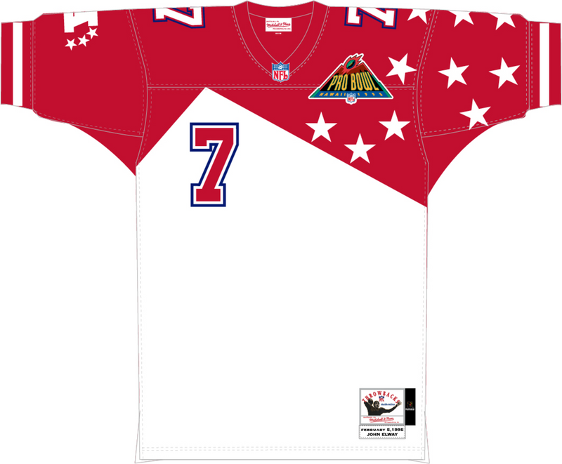 Mitchell & Ness John Elway Afc Pro Bowl 1994 White/Red Authentic Jersey