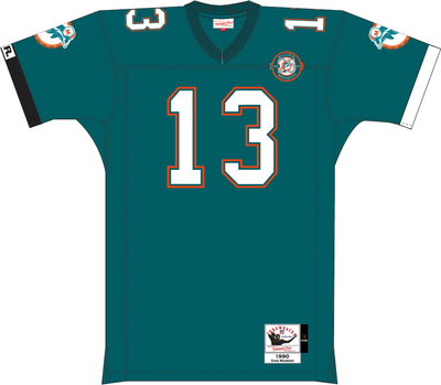 Mitchell & Ness Dan Marino Miami Dolphins 1990 Dolphins Blue Authentic Jersey