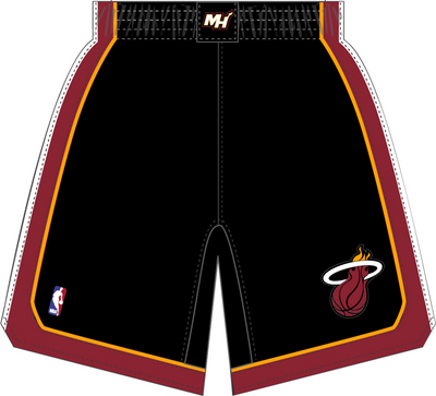 Mitchell & Ness Miami Heat 2012 Black Road Shorts