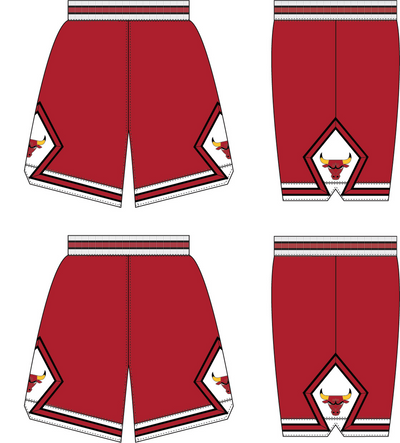 Mitchell & Ness Chicago Bulls 1975-76 Scarlet Authentic Road Shorts