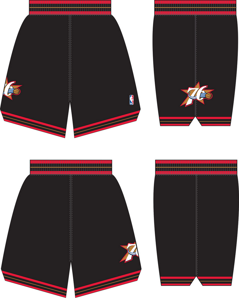 Mitchell & Ness Philadelphia 76ers 1997-98 Black Authentic Road Shorts