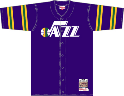 Mitchell & Ness New Orleans Jazz 1974 Purple Dark Shooting Shirt