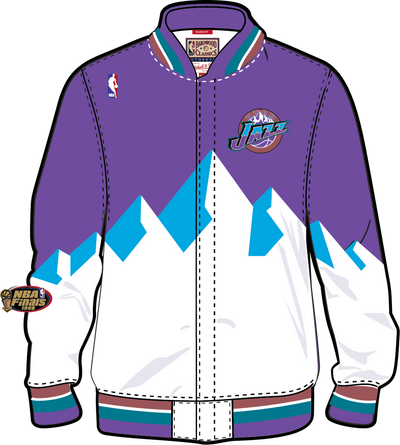 Mitchell & Ness Utah Jazz 1997 Raptors Purple Authentic Warm-Up Jacket
