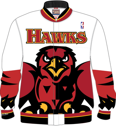 Mitchell & Ness Atlanta Hawks 1995-96 White Authentic Warm-Up Jacket