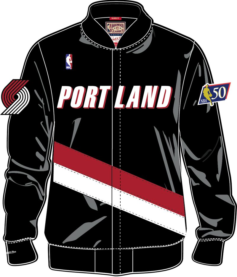 Mitchell & Ness Portland Trail Blazers 1996-97 Black Authentic Warm-Up Jacket