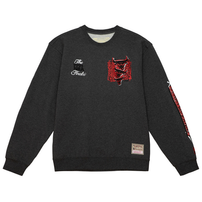 Mitchell & Ness Chicago Bulls Dark Grey Born and Bred Crew Sweatshirt