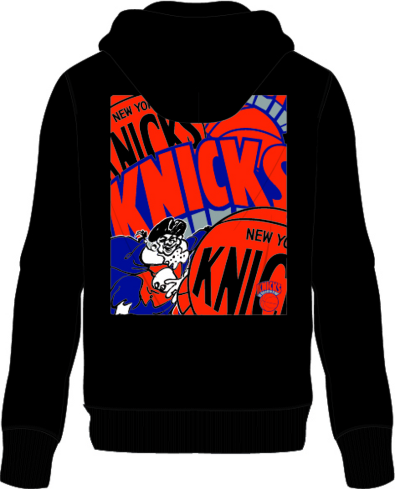 Mitchell & Ness New York Knicks Black Cut Up Hoodie