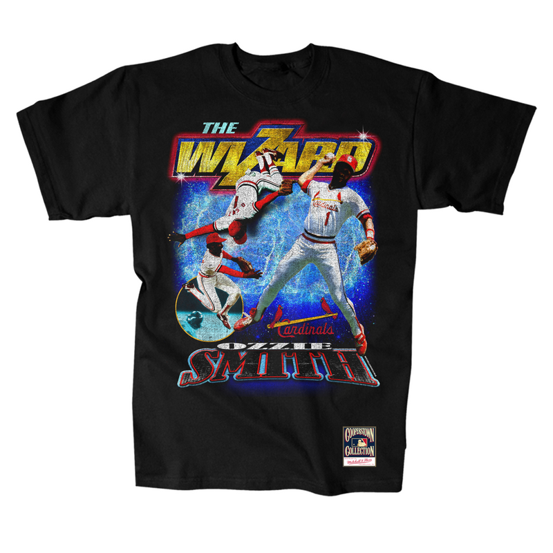 Mitchell & Ness Ozzie Smith St. Louis Cardinals Black Vintage Hype T-Shirt