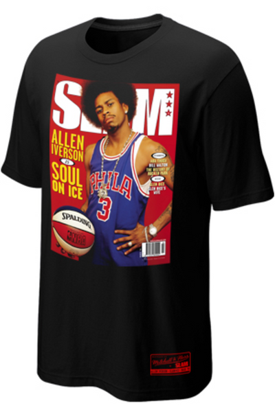 Allen Iverson Philadelphia 76ers Mitchell & Ness SLAM Gradient T-Shirt - Black