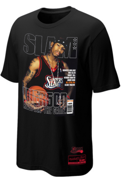 Allen Iverson Philadelphia 76ers Mitchell & Ness SLAM Gradient T-Shirt - Black