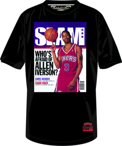 Allen Iverson Philadelphia 76ers Mitchell & Ness SLAM Gradient T-Shirt - Black