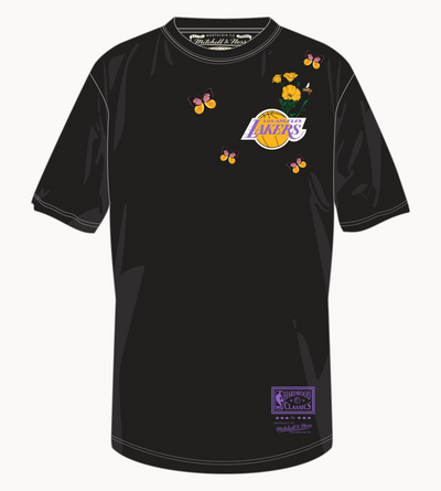 Mitchell & Ness Los Angeles Lakers Black State Flower