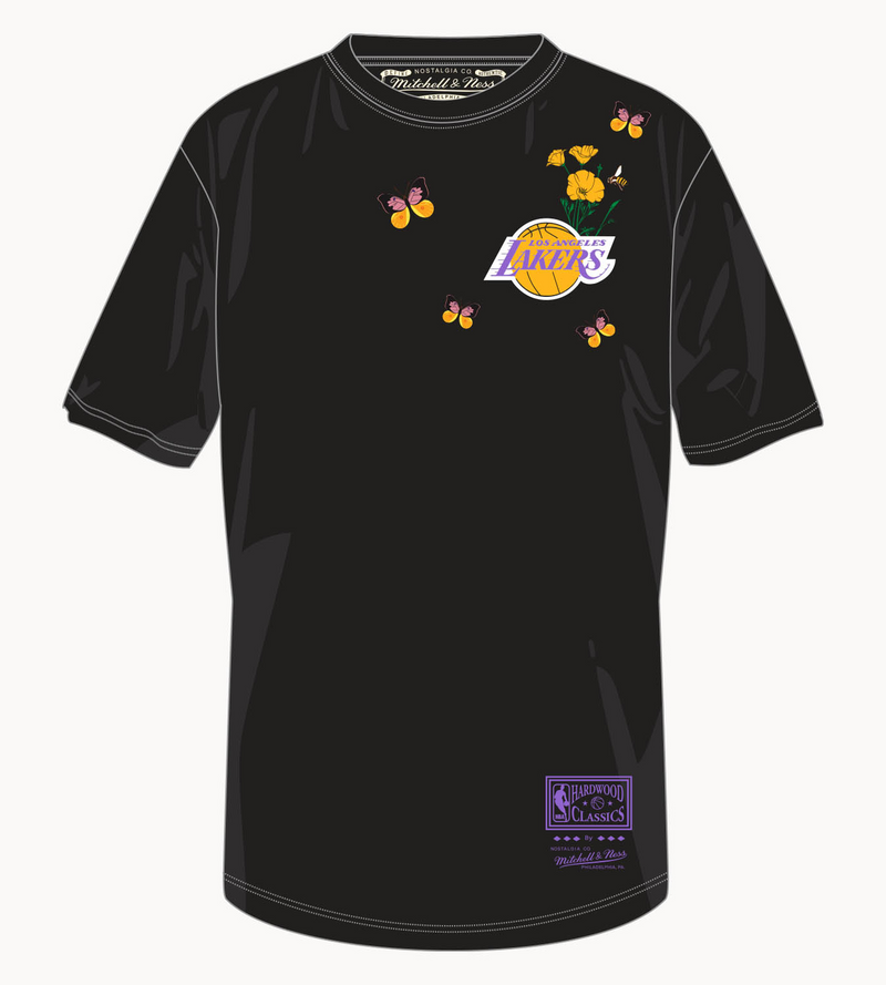 Mitchell & Ness Los Angeles Lakers Black State Flower