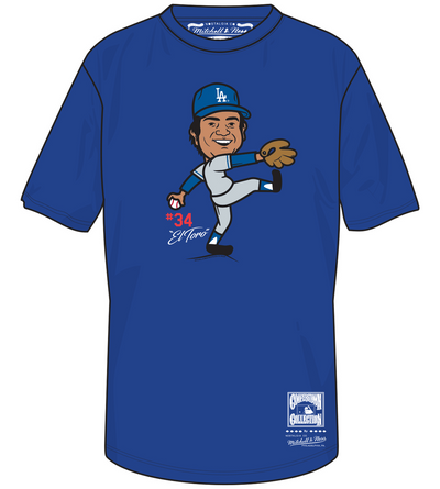 Mitchell & Ness Fernando Valenzuela Los Angeles Dodgers Royal El Toro T-Shirt
