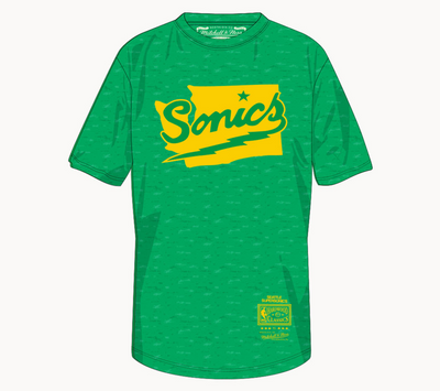 Mitchell & Ness Seattle Supersonics Kelly Green Heather Sonics State Shape
