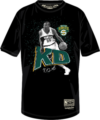 Mitchell & Ness Kevin Durant Seattle Supersonics Black T-Shirt