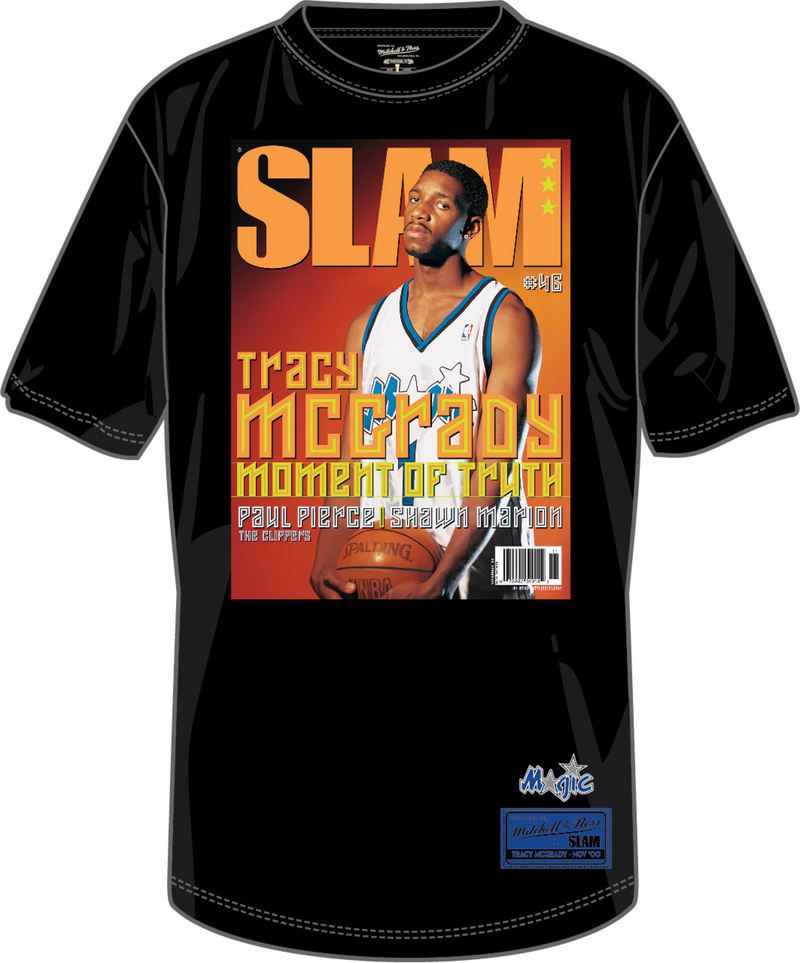 Mitchell & Ness Tracy McGrady Orlando Magic 2000 Black Slam Cover Nov T-Shirt