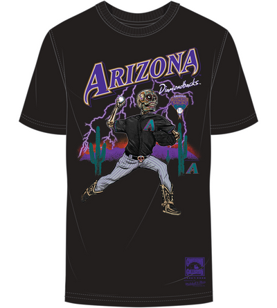 Mitchell & Ness Arizona Diamondbacks Black Calavera T-Shirt