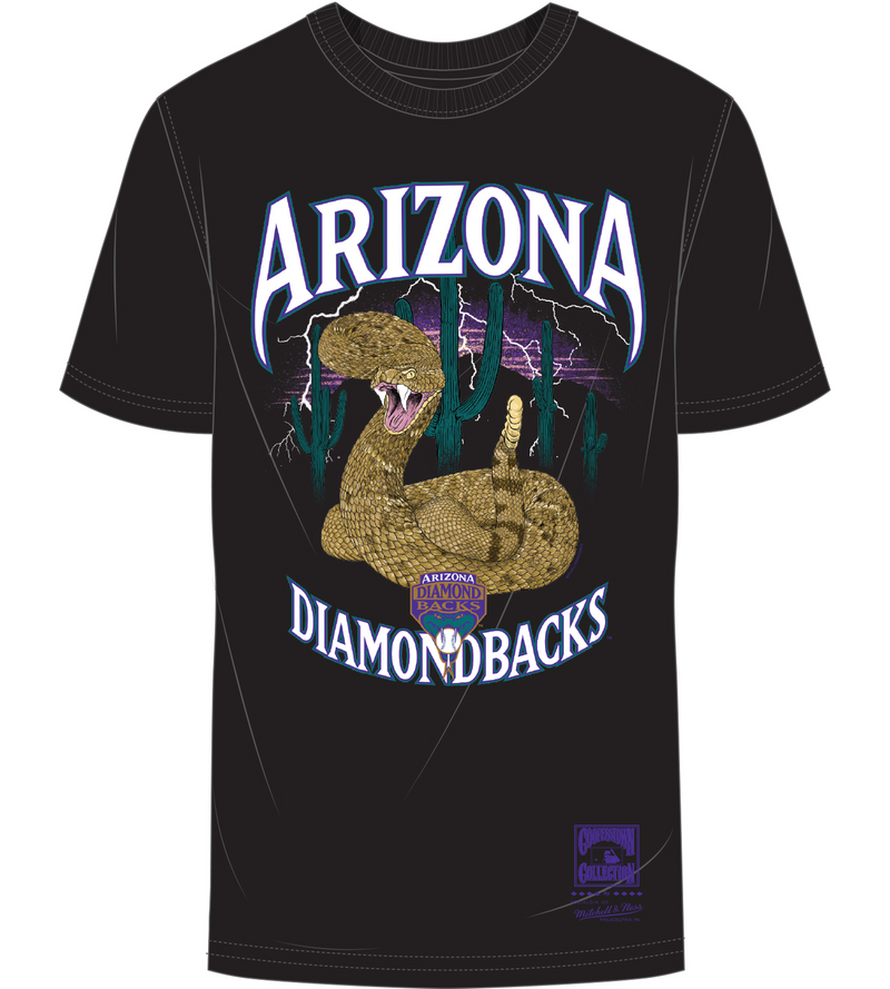Mitchell & Ness Arizona Diamondbacks Black Rattle and Strike T-Shirt