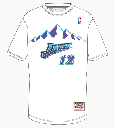 Mitchell & Ness John Stockton Utah Jazz 1991 White N&n T-Shirt