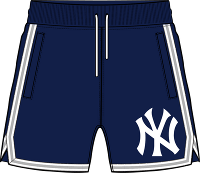Mitchell & Ness New York Yankees Blue Logo Over Game Day Shorts