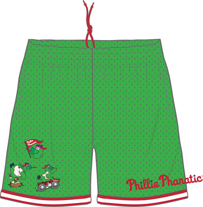 Mitchell & Ness Philadelphia Phillies Green Double Clutch 7in Mesh Shorts