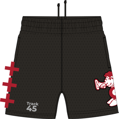 Mitchell & Ness Black Puffer Reds Mesh Shorts
