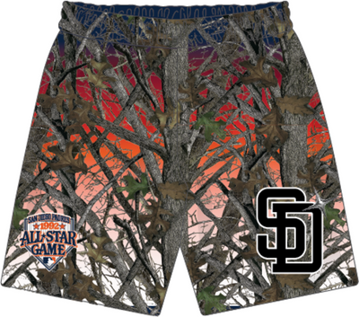 Mitchell & Ness San Diego Padres Multi Quiet Blaze 7in Mesh Shorts
