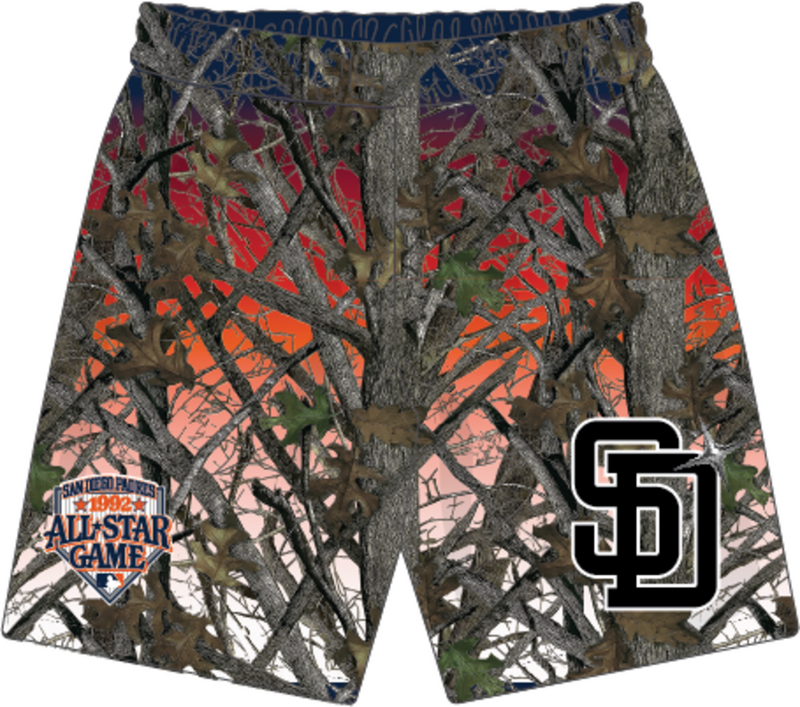 Mitchell & Ness San Diego Padres Multi Quiet Blaze 7in Mesh Shorts