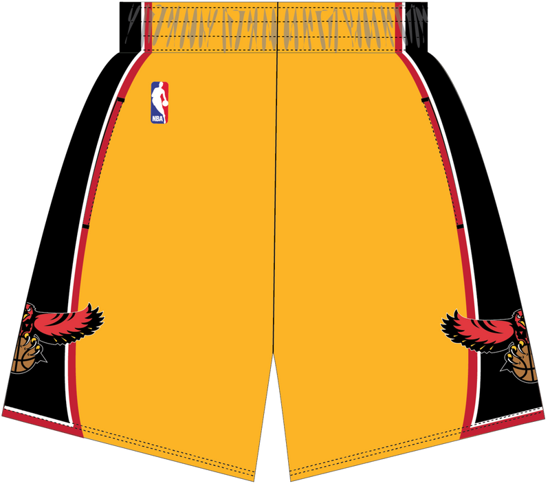 Mitchell & Ness Atlanta Hawks 2004 Yellow Alternate Shorts