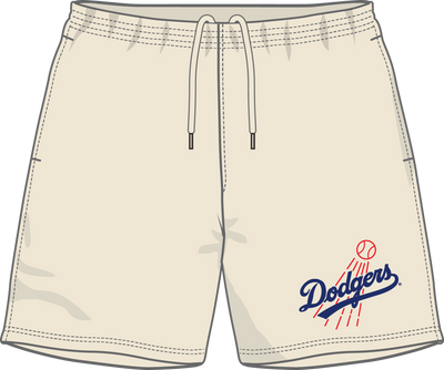 Mitchell & Ness Los Angeles Dodgers Cream Heritage Collection 7in Woven Shorts