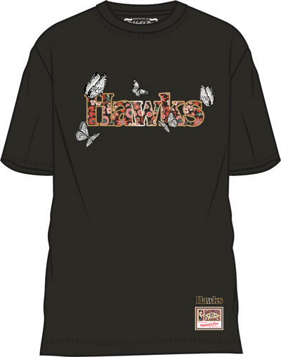 Mitchell & Ness Women's Atlanta Hawks Black Floral Top
