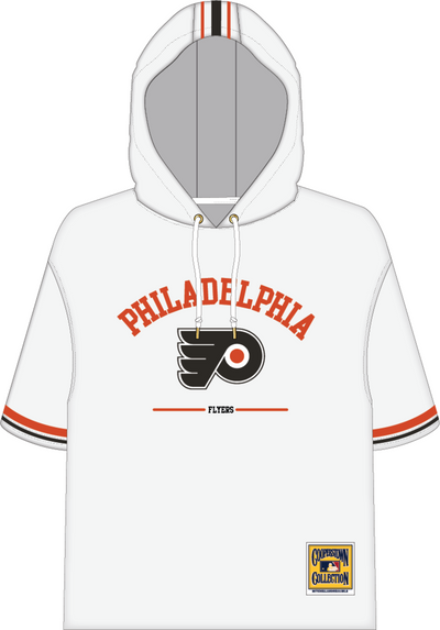 Mitchell & Ness Philadelphia Flyers White Graphic Hood T-Shirt