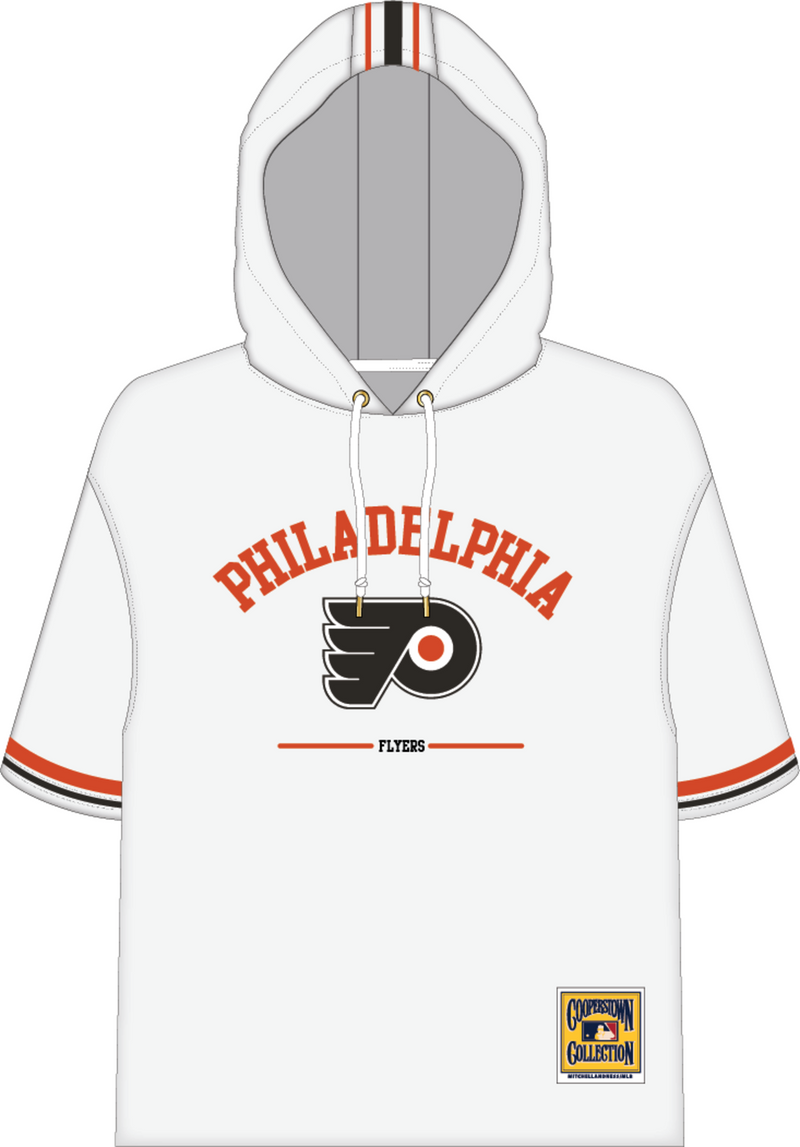 Mitchell & Ness Philadelphia Flyers White Graphic Hood T-Shirt