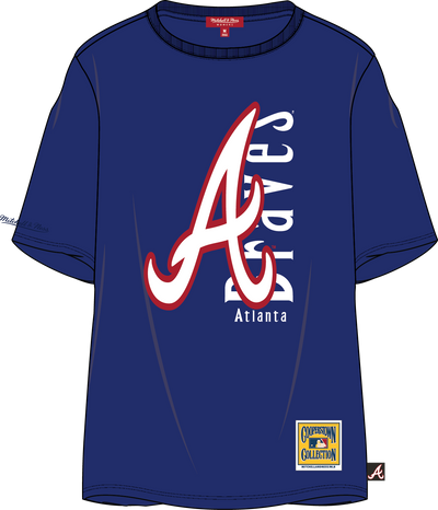 Mitchell & Ness Women's Atlanta Braves Blue Boyfriend T-Shirt