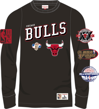 Mitchell & Ness Chicago Bulls Black Training Camp Long Sleeve T-Shirt