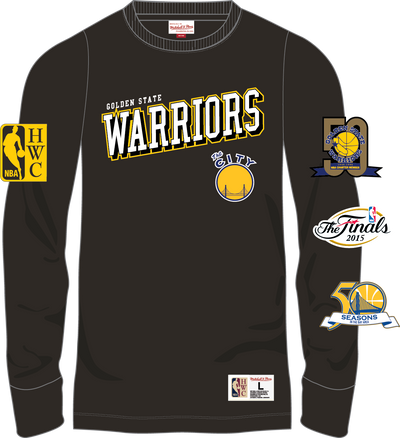 Mitchell & Ness Golden State Warriors Black Training Camp Long Sleeve T-Shirt