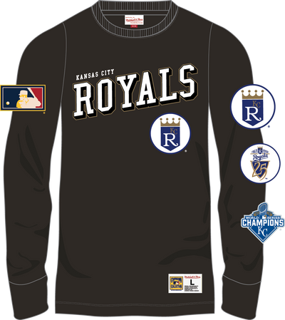 Mitchell & Ness Kansas City Royals Black Training Camp Long Sleeve T-Shirt