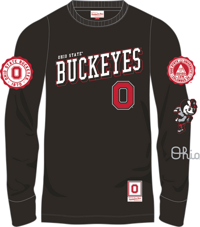 Mitchell & Ness Ohio State Black Training Camp Long Sleeve T-Shirt Buckeyes