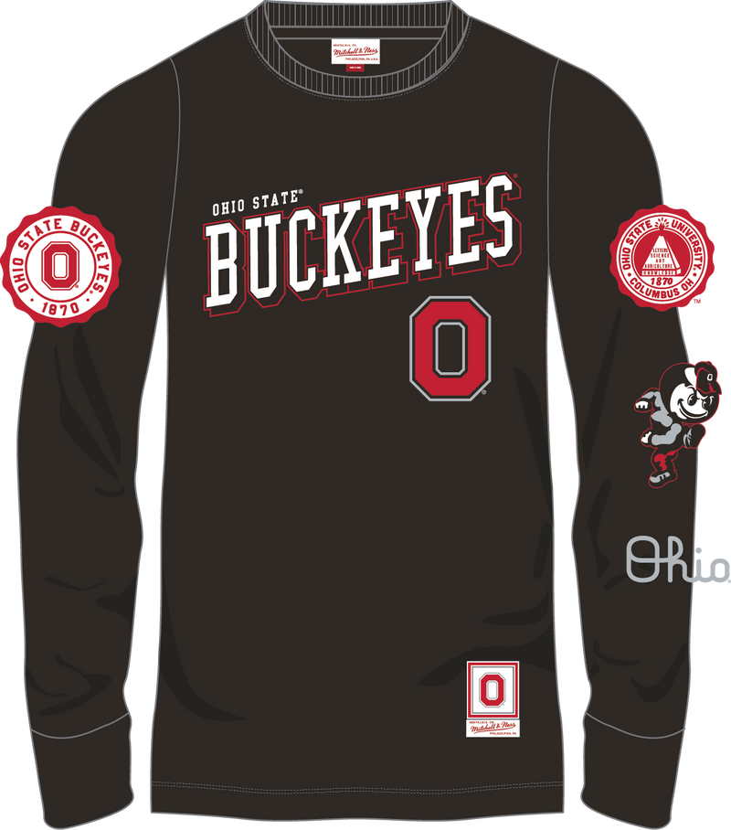 Mitchell & Ness Ohio State Black Training Camp Long Sleeve T-Shirt Buckeyes