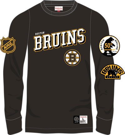 Mitchell & Ness Boston Bruins Black Training Camp Long Sleeve T-Shirt