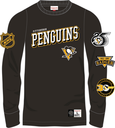 Mitchell & Ness Pittsburgh Penguins Black Training Camp Long Sleeve T-Shirt