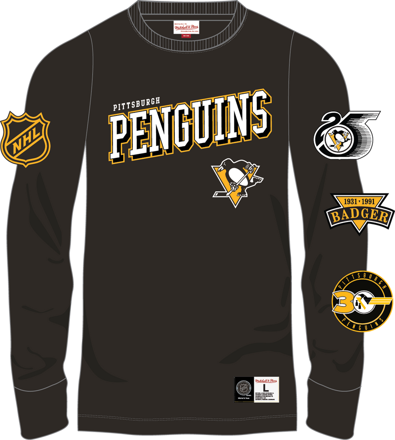 Mitchell & Ness Pittsburgh Penguins Black Training Camp Long Sleeve T-Shirt