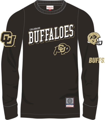 Mitchell & Ness University of Colorado Boulder Black Training Camp Long Sleeve T-Shirt Buffaloes