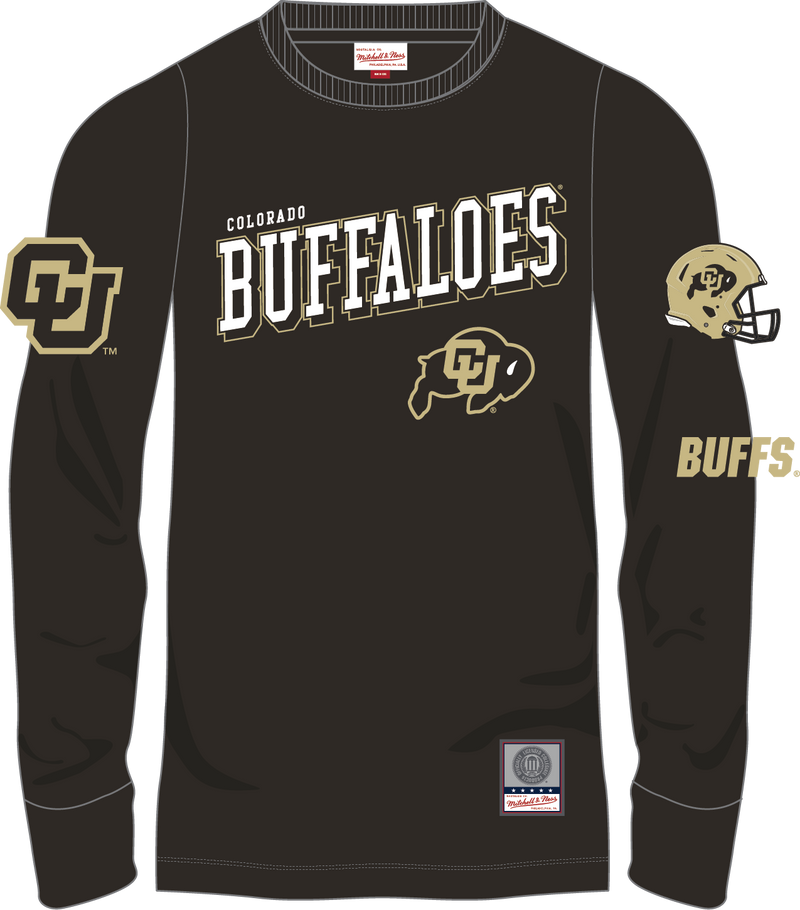 Mitchell & Ness University of Colorado Boulder Black Training Camp Long Sleeve T-Shirt Buffaloes