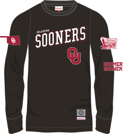 Mitchell & Ness Oklahoma Sooners Black Training Camp Long Sleeve T-Shirt