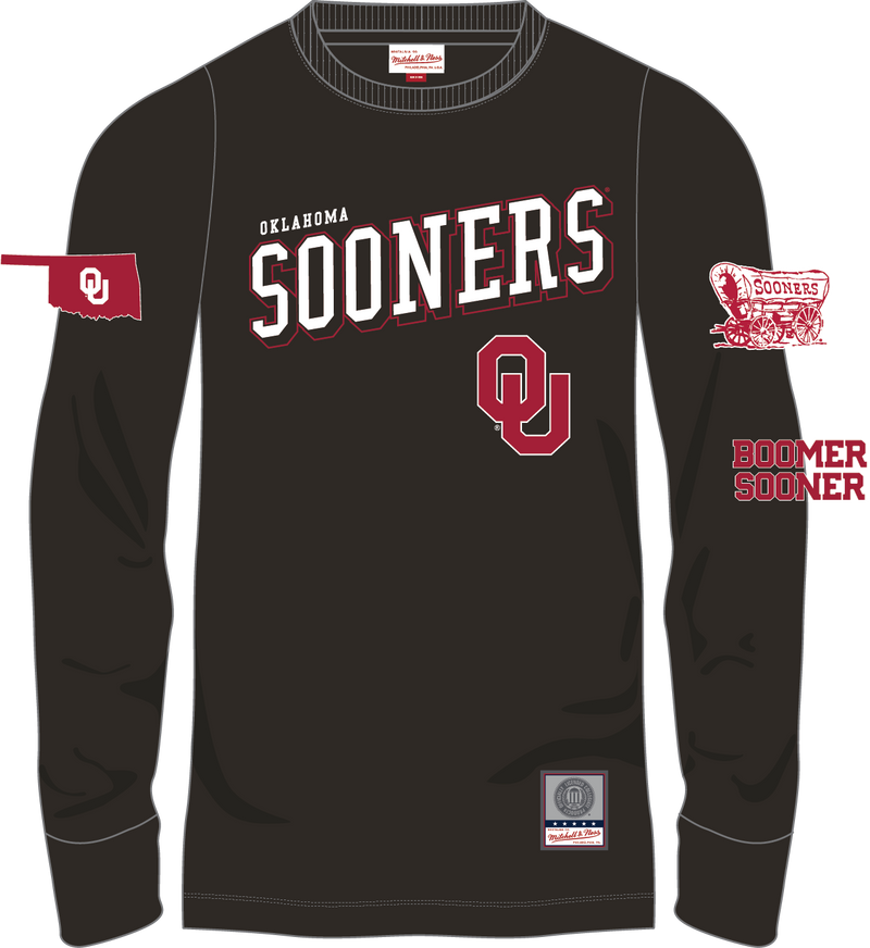 Mitchell & Ness Oklahoma Sooners Black Training Camp Long Sleeve T-Shirt