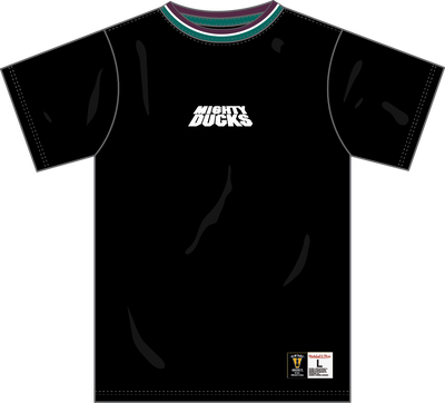 Mitchell & Ness Anaheim Ducks Black Playmaker T-Shirt