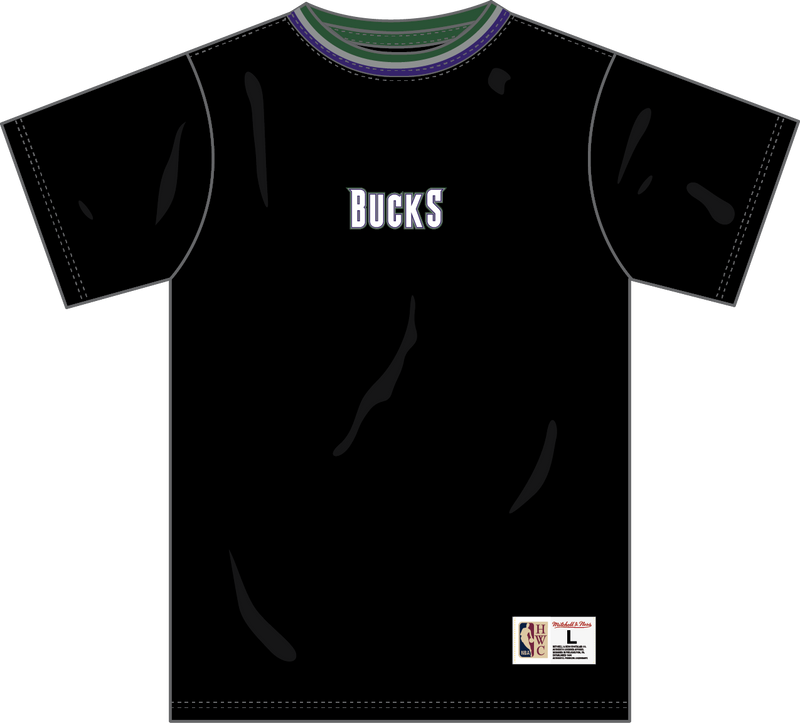 Mitchell & Ness Milwaukee Bucks Black Playmaker T-Shirt