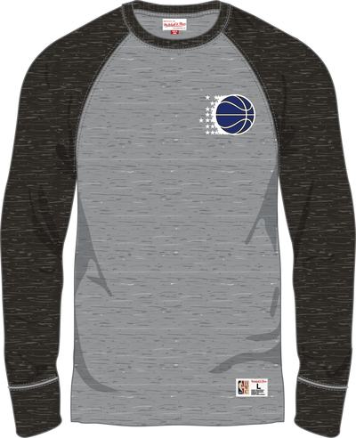 Mitchell & Ness Orlando Magic Grey Heather Legacy Collection Premium Long Sleeve T-Shirt
